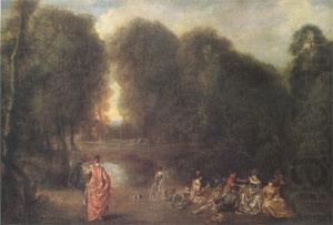 Assembly in a Park (mk05), Jean-Antoine Watteau